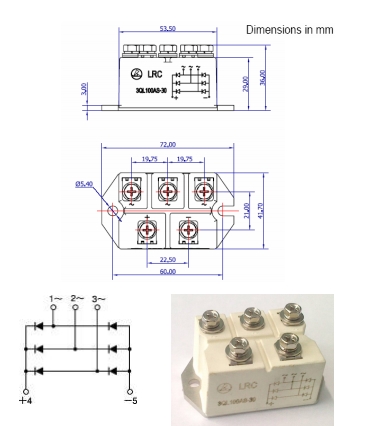 三相橋式整流二極管 3QL60AS-30